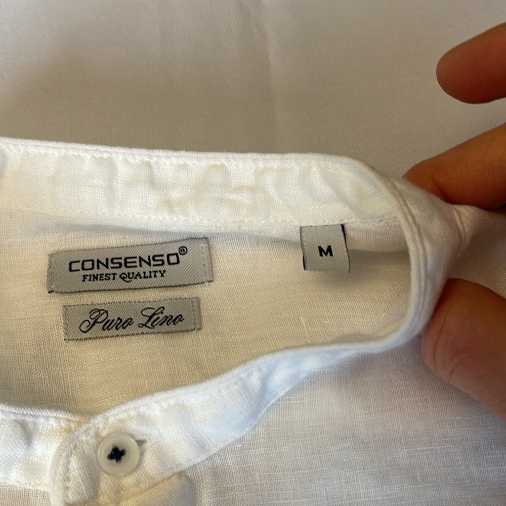 White Linen Blouse - Picture 5 of 7